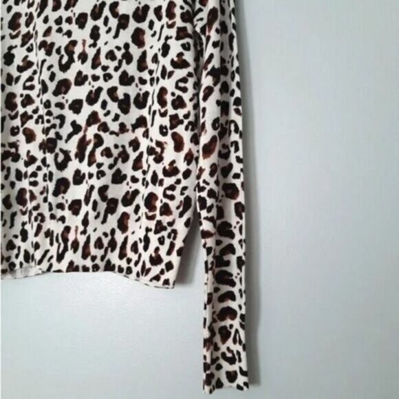 RICKI'S \ Cheetah 🐆 Button Down Cardigan Fine Knit Sweater Cardi Leopard Sz S - Picture 11 of 14